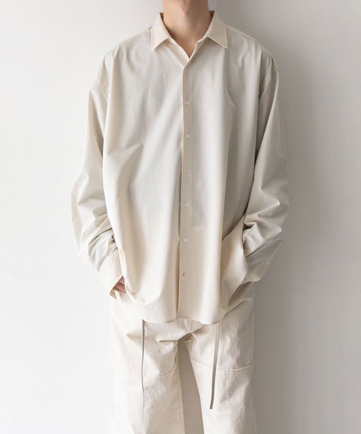【KANEMASA PHIL.】カネマサのROYAL OX DRESS JERSEY SHIRT - ECRU