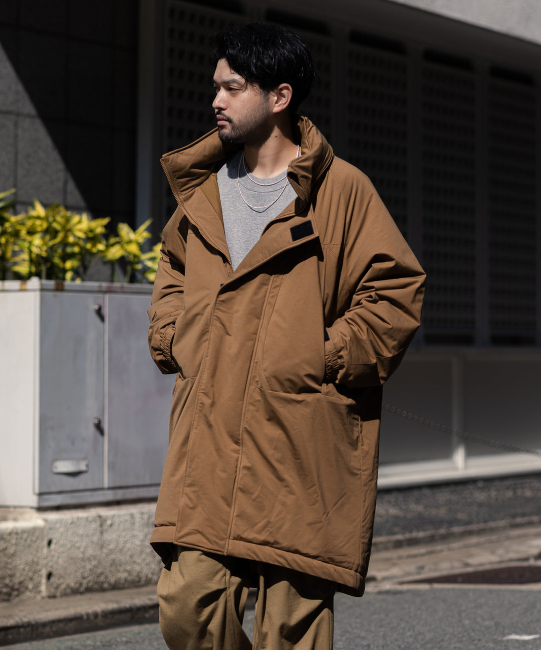 KANEMASA(カネマサ)の22AWコレクションのTYPEWRITER KINT PCU MONSTER HOODIEのCOYOTE