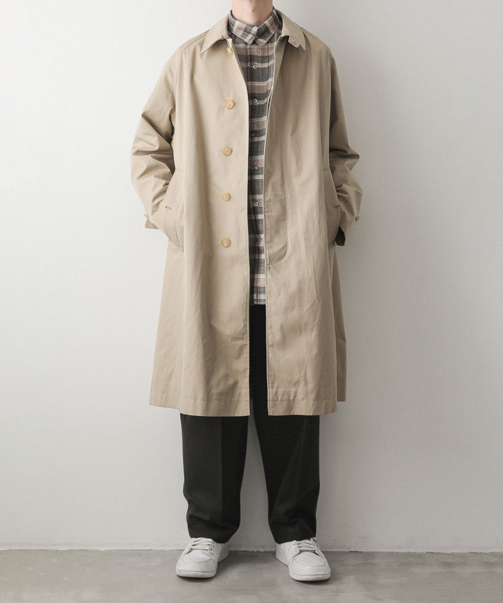【INTÉRIM】HYPER BIG SHEER FIL A FIL CHECK GATHER SHIRT - PINE BARK CHECK