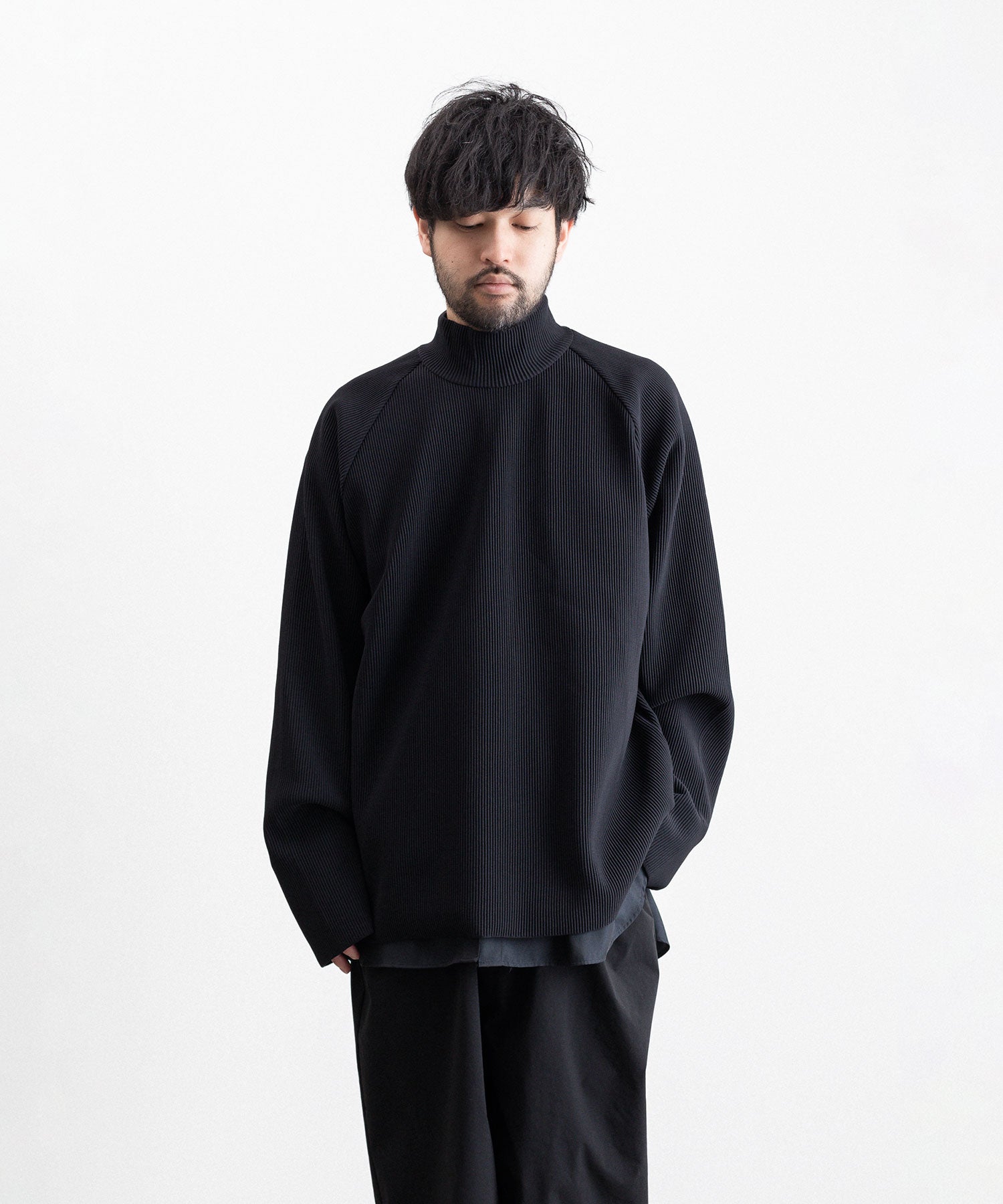 stein / シュタイン】OVERSIZED GRADATION PLEATS LS - BLACK | 公式