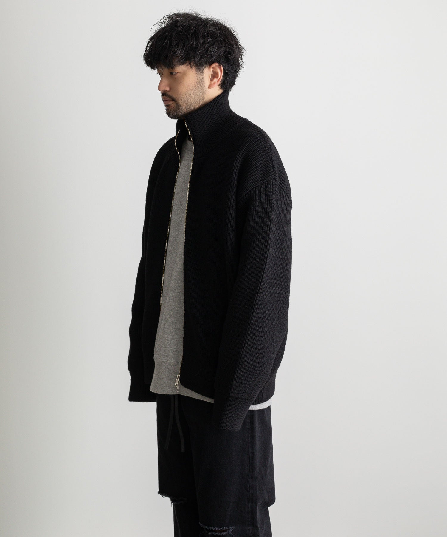 工場直送 Stein OVERSIZED DRIVERS JACKET KNIT ZIP ニット