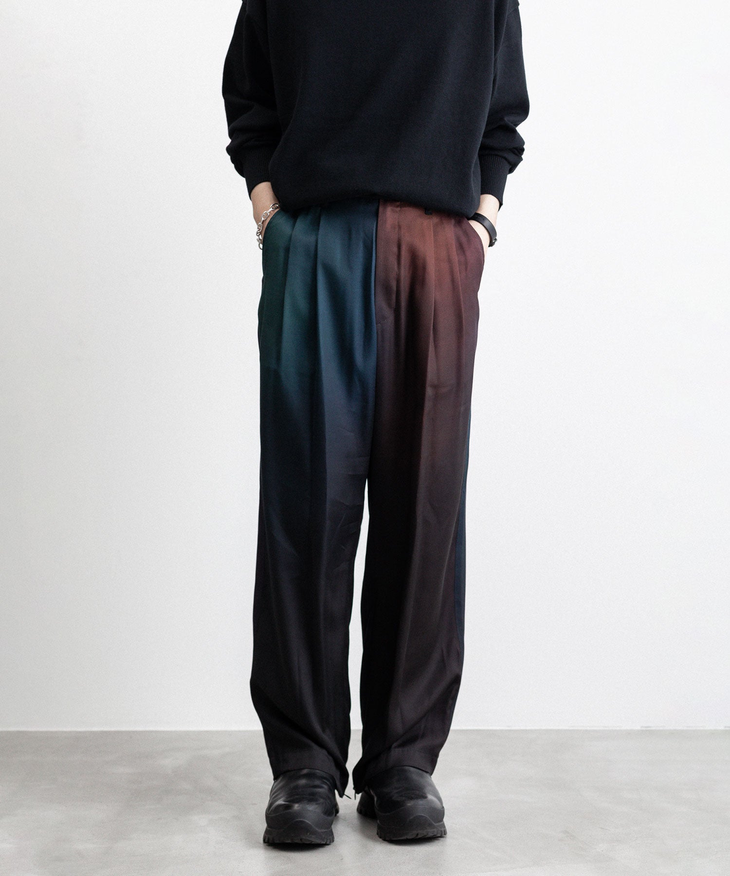 stein CUPRO WIDE EASY TROUSERS ブルーグレー¥34100