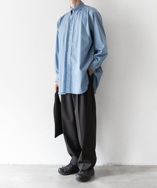 INTÉRIM/インテリム】200/2 SUPIMA TWILL MANHATTAN BUTTON DOWN SHIRT