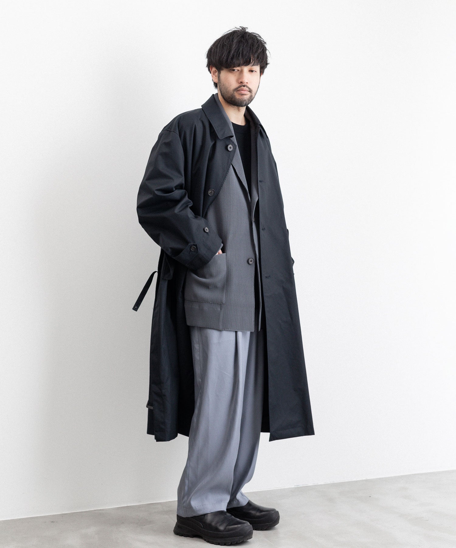 【stein】CUPRO WIDE EASY TROUSERS -  BLUE GREY シュタイン 23SS session セッション 福岡セレクトショップ 公式通販サイト