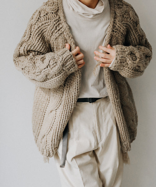 Rich I リッチアイ MAAM HAND KNIT カーディガン-