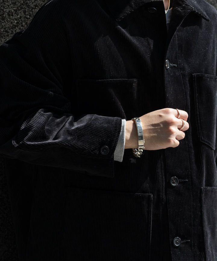 INTERIM(インテリム)の22AWコレクションのHYPER BIG UK CORDUROY COVER ALLのBLACK