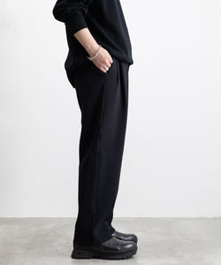stein TWO TUCK WIDE TROUSERS・BLACK
