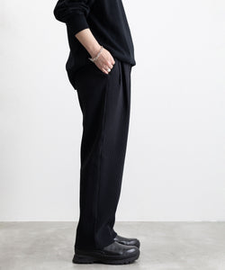 stein / シュタイン】GRADATION PLEATS TWO TUCK TROUSERS - BLACK