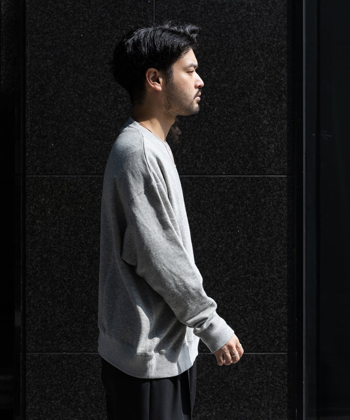 【INTÉRIM】HYPER BIG V-GAZETTE LOOP WHEEL SIDE SEAMLESS SWEAT SHIRT - A.GRAY