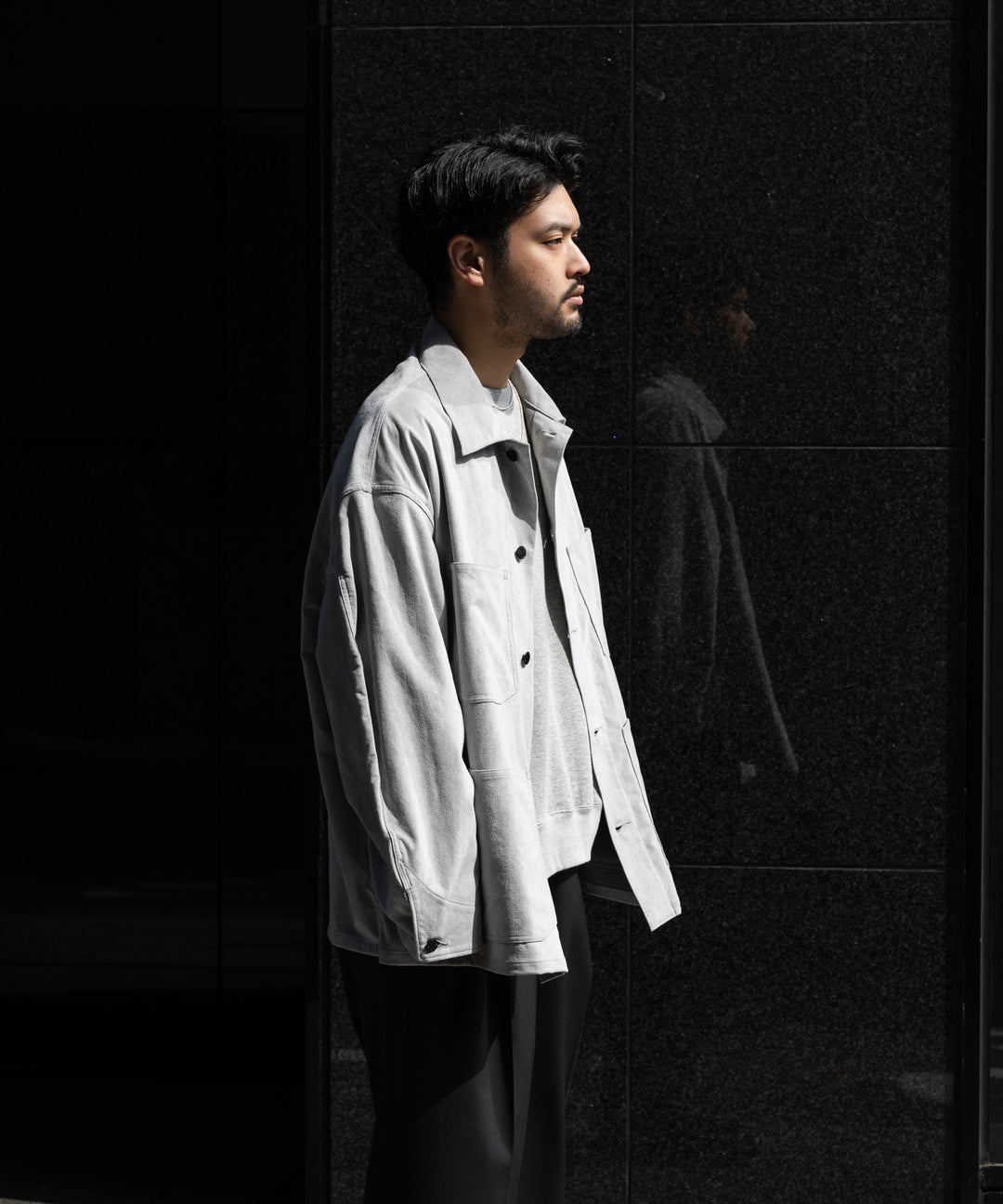 INTERIM(インテリム)の22AWコレクションのHYPER BIG ULTRA SUEDE 13STARS US MILITARY COVER ALLのGRAY