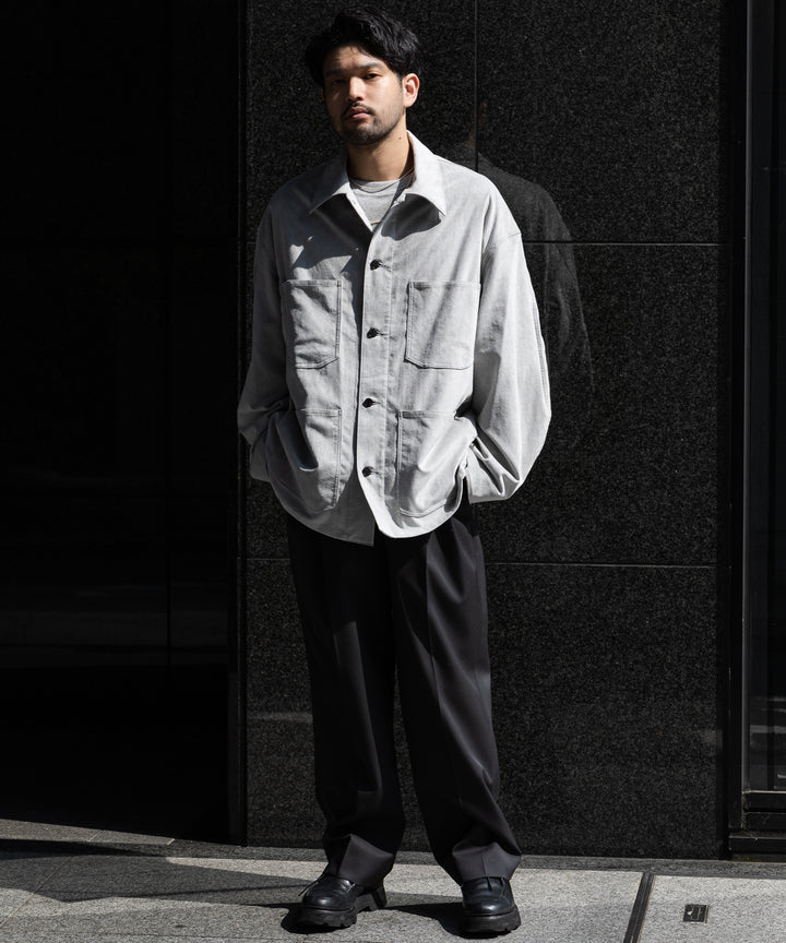 INTERIM(インテリム)の22AWコレクションのHYPER BIG ULTRA SUEDE 13STARS US MILITARY COVER ALLのGRAY