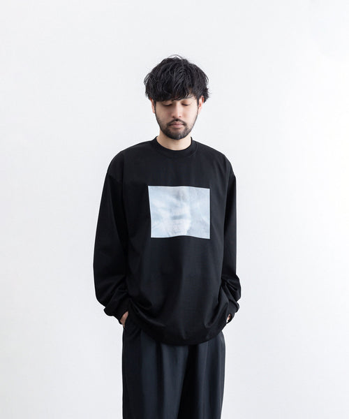 stein / シュタイン】】OVERSIZED LONG SLEEVE TEE [WATER] - BLACK