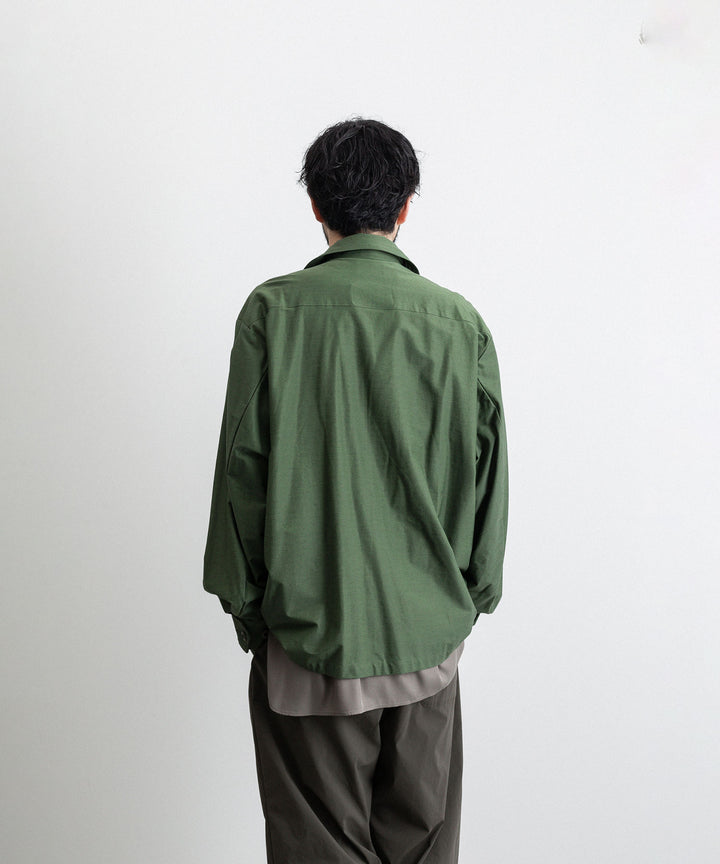 【KANEMASA PHIL.】カネマサのTYPEWRITER HIGH GAUGE JERSEY FATIGUE JACKET - MILITARY GREEN