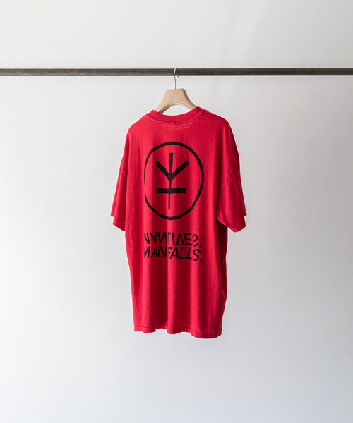 Fujimoto / フジモト 】OVER DYED SYMBOL T SHIRTS WITH A.S - RED