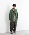 【KANEMASA】TYPEWRITER HIGH GAUGE JERSEY FATIGUE JACKET - MILITARY GREEN
