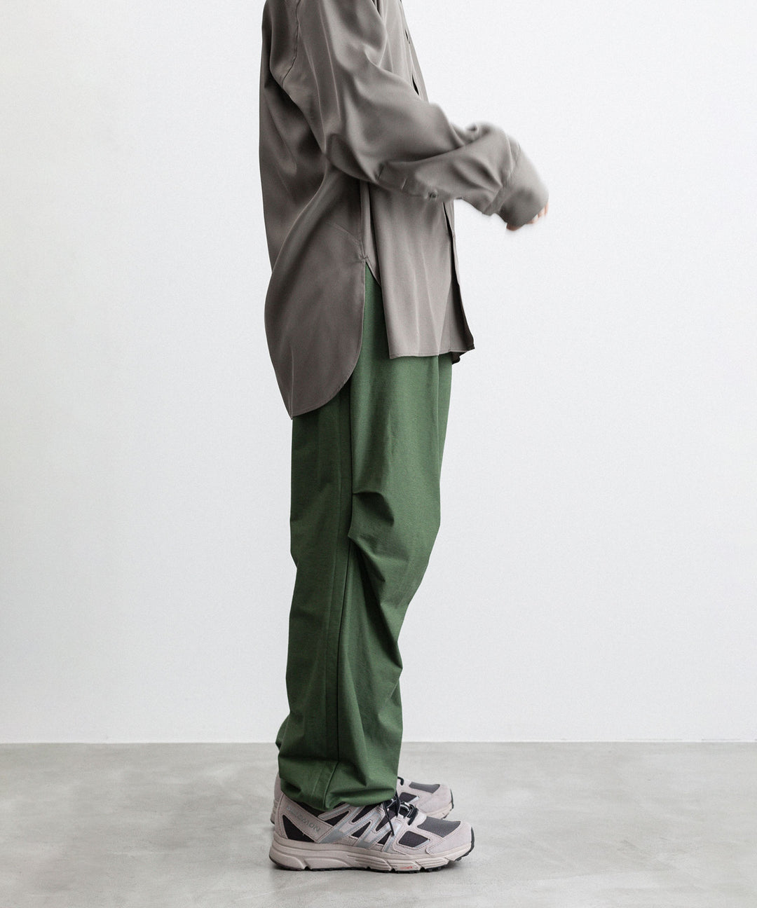 【KANEMASA PHIL.】TYPEWRITER HIGH GAUGE JERSEY OVER PANTS - MILITARY GREEN