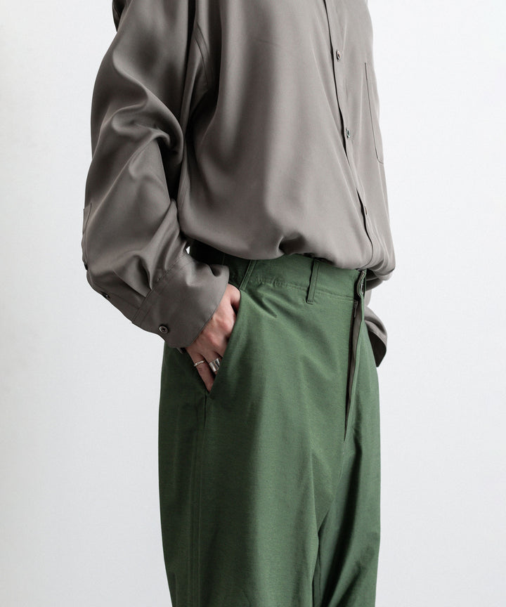 【KANEMASA PHIL.】TYPEWRITER HIGH GAUGE JERSEY OVER PANTS - MILITARY GREEN