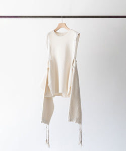 【Fujimoto】OVER DYED MUSLIN JERSEY TOP - OFF WHITE