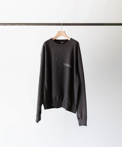 【Fujimoto】OVER DYED SWEAT SHIRT WHITH A.S - BLACK