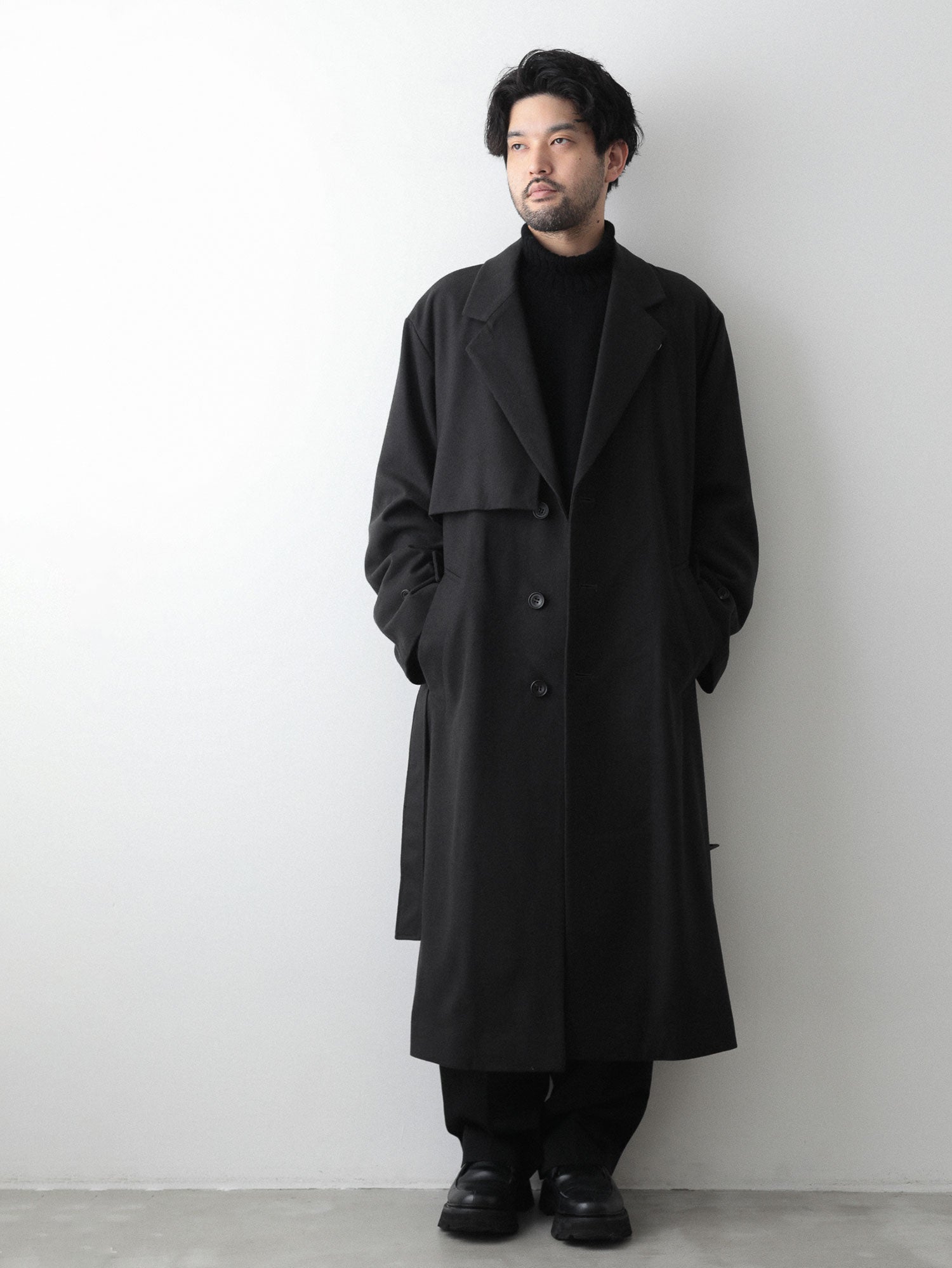 stein 22AW Lay Chester Coat BLACK - チェスターコート
