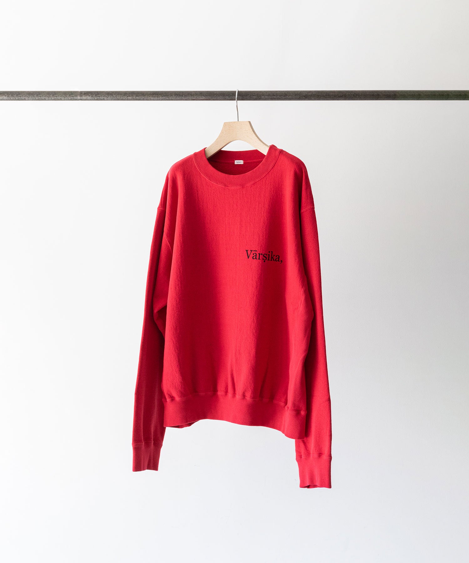 【Fujimoto】OVER DYED SWEAT SHIRT WHITH A.S - RED
