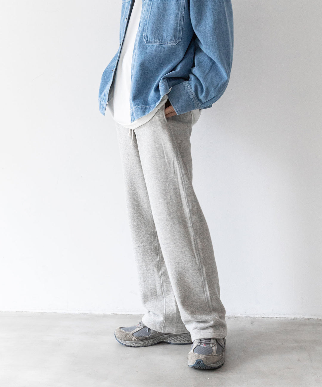 【INTÉRIM】インテリムの1950’S WIND SHIELD SWEAT PANTS - GRAY