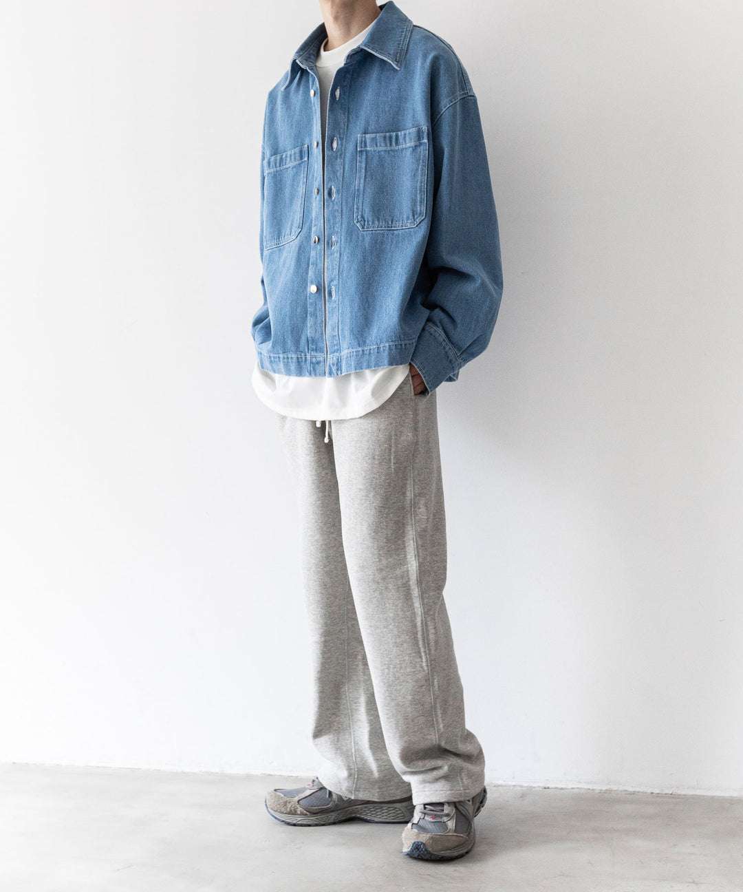 【INTÉRIM】インテリムの1950’S WIND SHIELD SWEAT PANTS - GRAY
