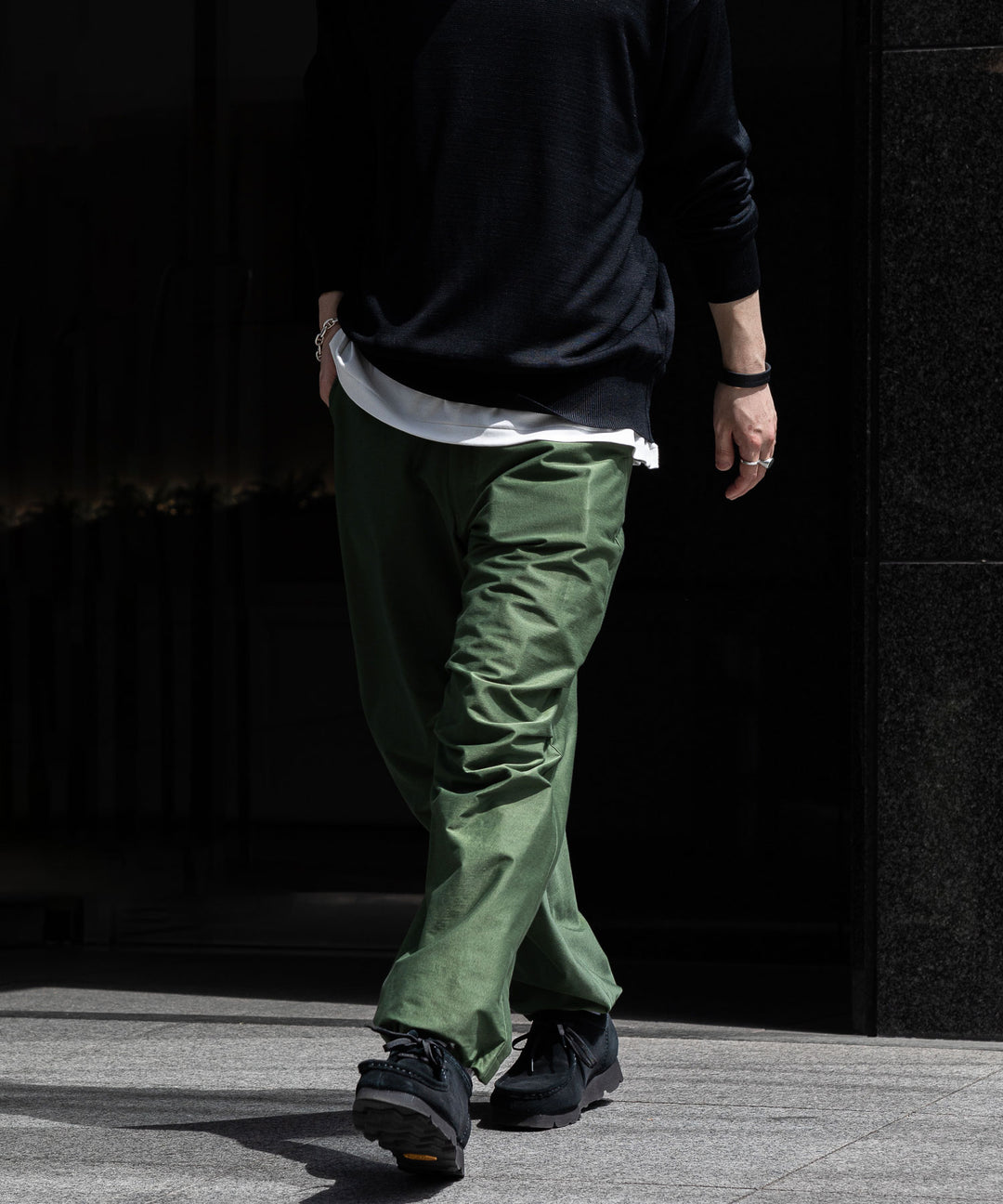 【KANEMASA PHIL.】カネマサのTYPEWRITER HIGH GAUGE JERSEY OVER PANTS - MILITARY GREEN