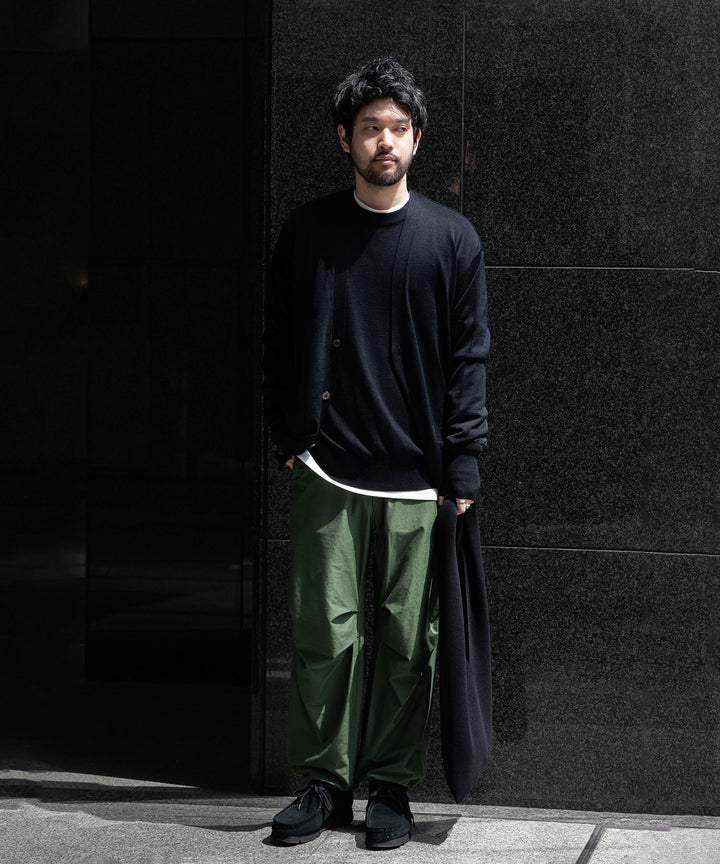 【KANEMASA】TYPEWRITER HIGH GAUGE JERSEY OVER PANTS - MILITARY GREEN