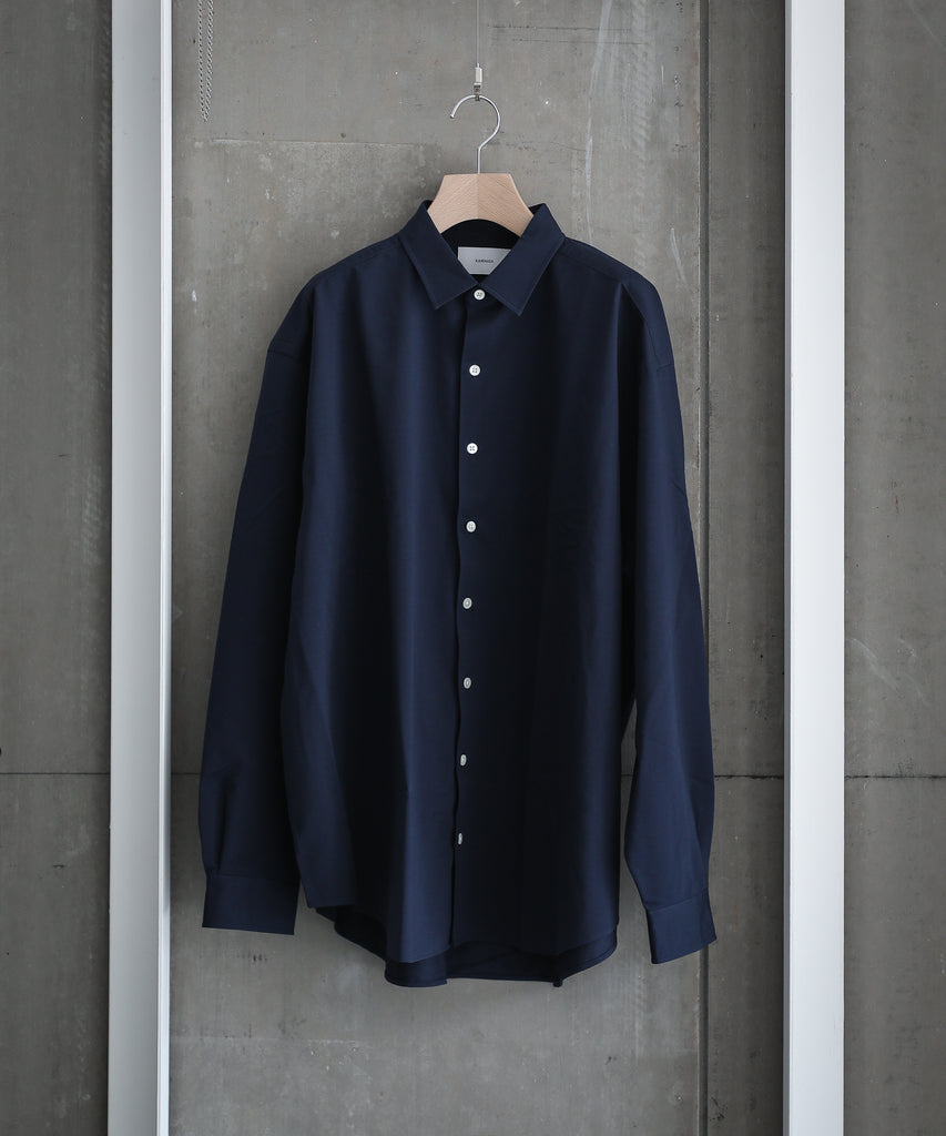 KANEMASA】ROYAL OX DRESS KNIT SHIRT LOOSE FIT - NAVY – session