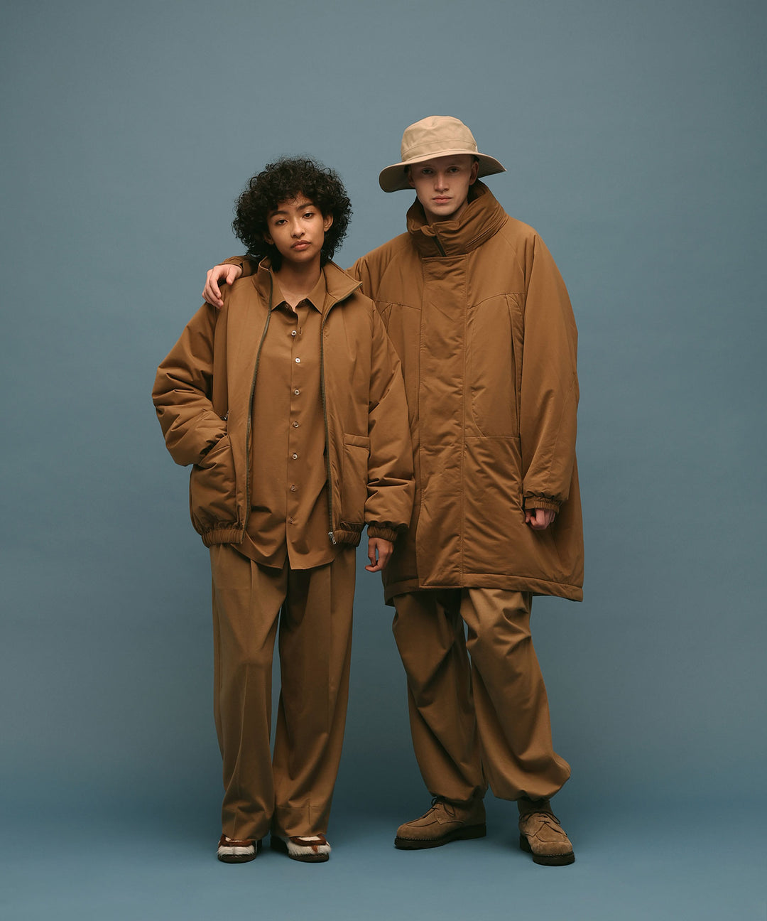 【KANEMASA】ROYAL OX DRESS KNIT SHIRT LOOSE FIT - COYOTE BROWNのコーディネート