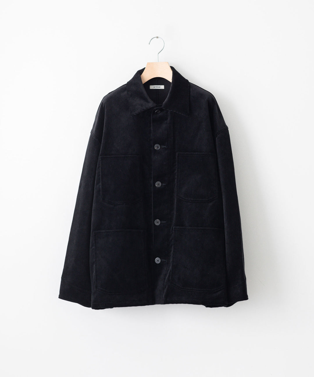 INTERIM(インテリム)の22AWコレクションのHYPER BIG UK CORDUROY COVER ALLのBLACK