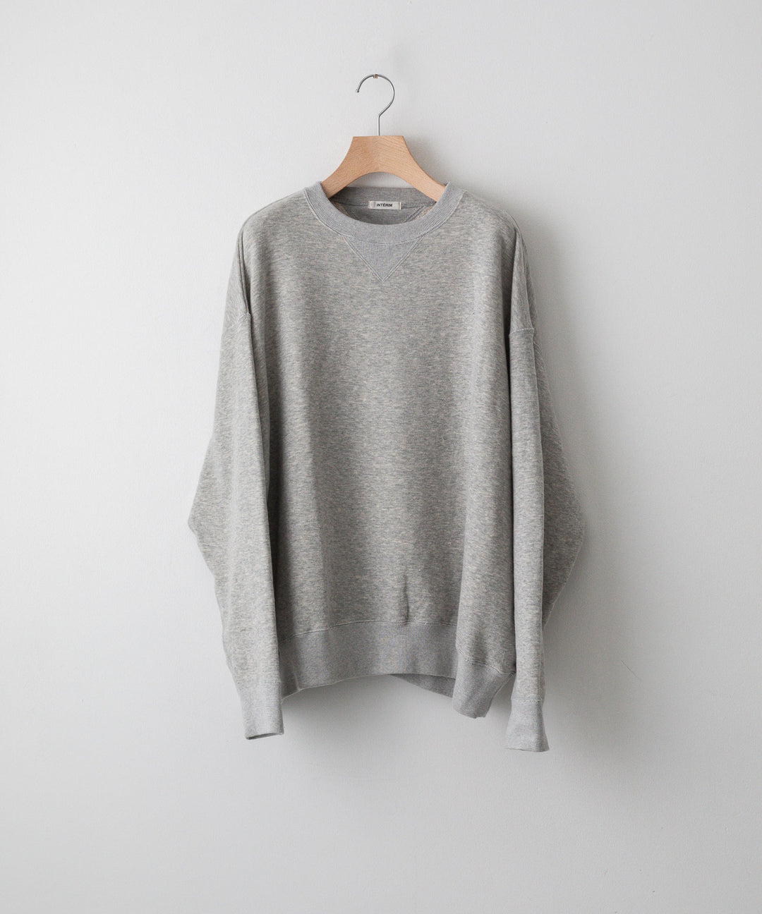 INTERIM(インテリム)の22AWコレクションのHYPER BIG V-GAZETTE LOOP WHEEL SIDE SEAMLESS SWEAT SHIRTのGRAY