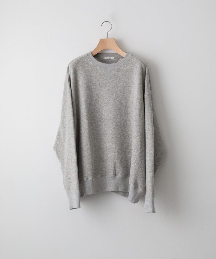 INTERIM(インテリム)の22AWコレクションのHYPER BIG V-GAZETTE LOOP WHEEL SIDE SEAMLESS SWEAT SHIRTのGRAY