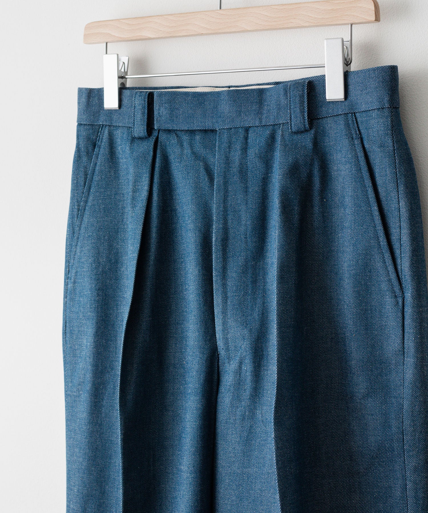 INTÉRIM】10oz BLUE SHUTTLE DENIM 1-TUCK BAGGY SLACKS | 公式通販