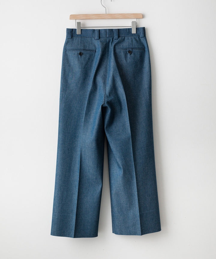 【INTÉRIM】10oz BLUE SHUTTLE DENIM 1-TUCK BAGGY SLACKS 22aw 公式通販サイト sessionセッション福岡セレクトショップ