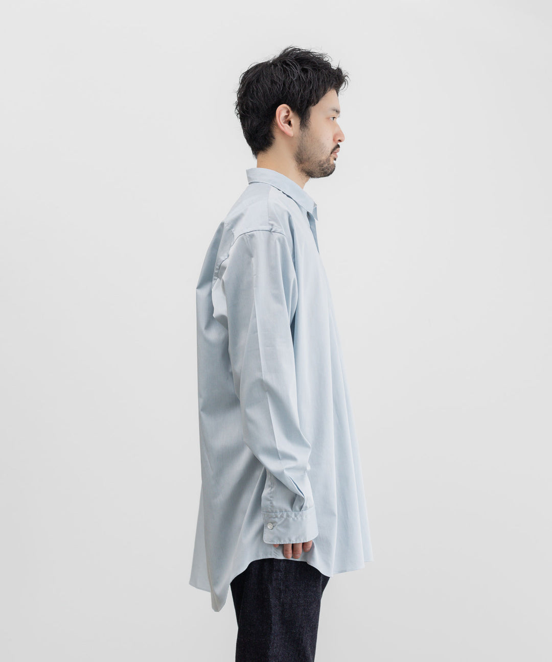 INTERIM(インテリム)の22AWコレクションのHYPER BIG 200/2 SUPIMA TWILL REGULAR COLLAR SHIRTの L.BLUE