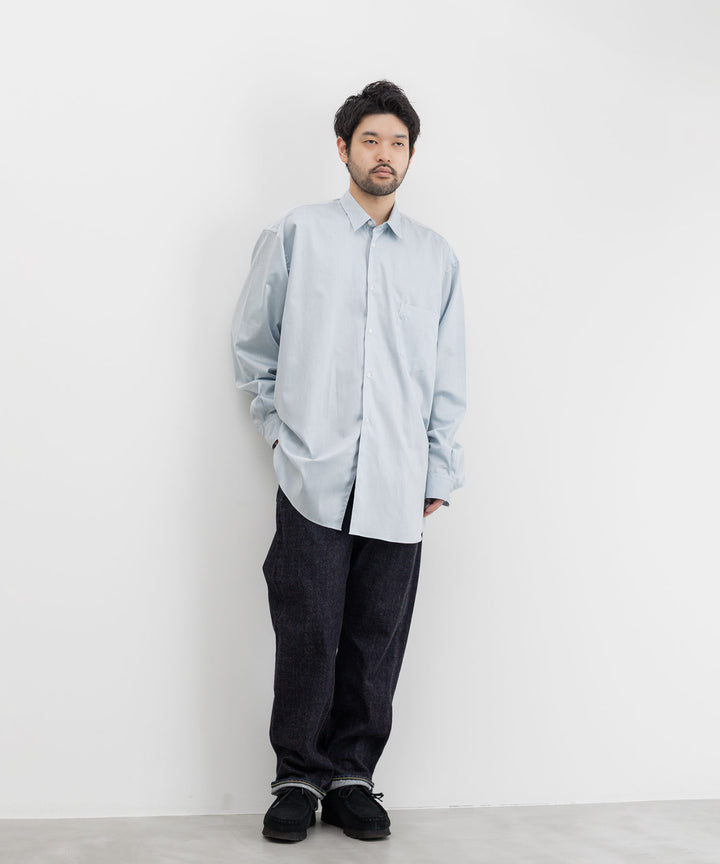 INTERIM(インテリム)の22AWコレクションのHYPER BIG 200/2 SUPIMA TWILL REGULAR COLLAR SHIRTの L.BLUE
