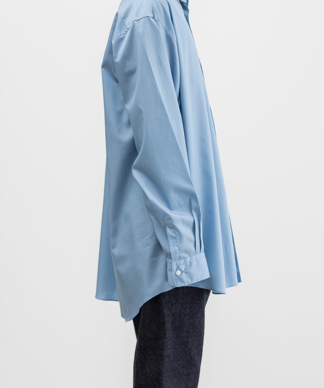 INTERIM(インテリム)の22AWコレクションのHYPER BIG 200/2 SUPIMA TWILL REGULAR COLLAR SHIRTのBLUE
