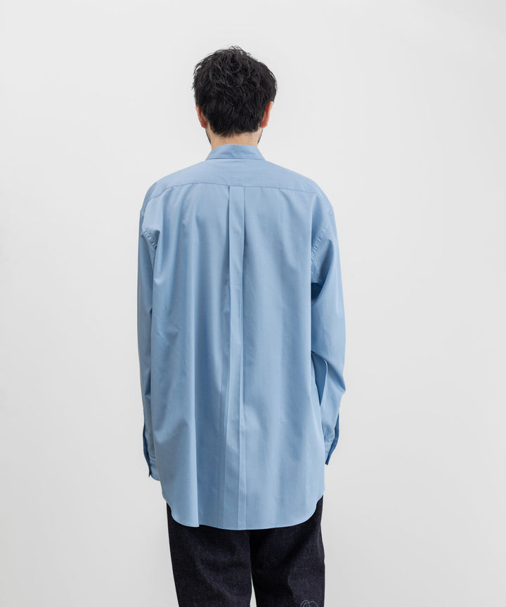 INTERIM(インテリム)の22AWコレクションのHYPER BIG 200/2 SUPIMA TWILL REGULAR COLLAR SHIRTのBLUE