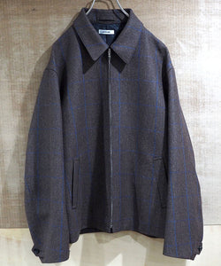 INTÉRIM】LOVAT TWEED HARRINGTON JACKET - D.BROWN×BLUE | 公式通販