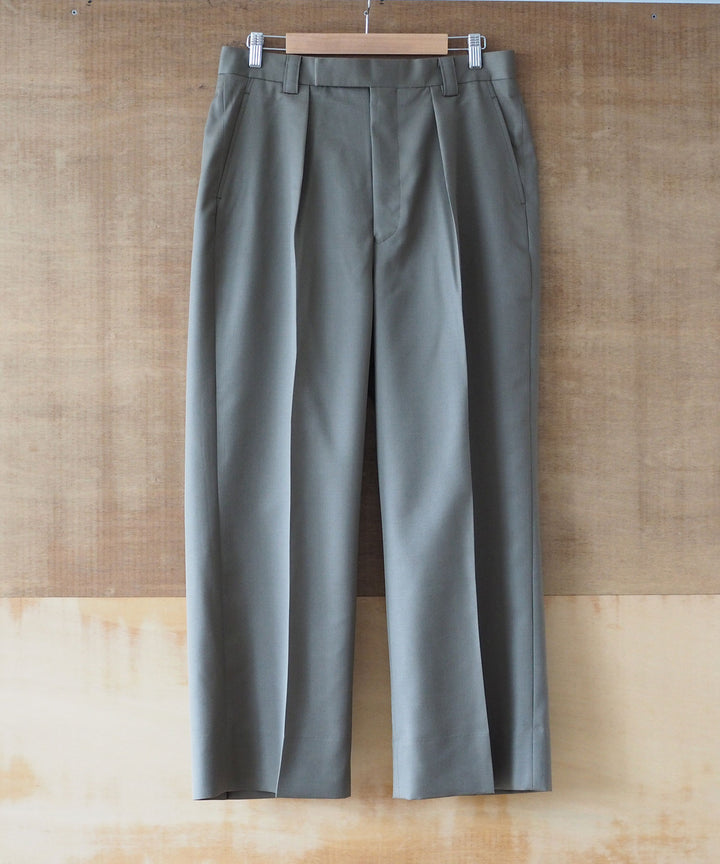 【INTÉRIM】WOOL MOHAIR GABERDINE 1-TUCK BAGGY SLACKS インテリム 22aw 公式通販サイト session福岡セレクトショップ