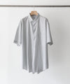 【KANEMASA】PENCIL STRIPE DRESS JERSEY SHORT SLEEVE SHIRT - WHITE×NAVY