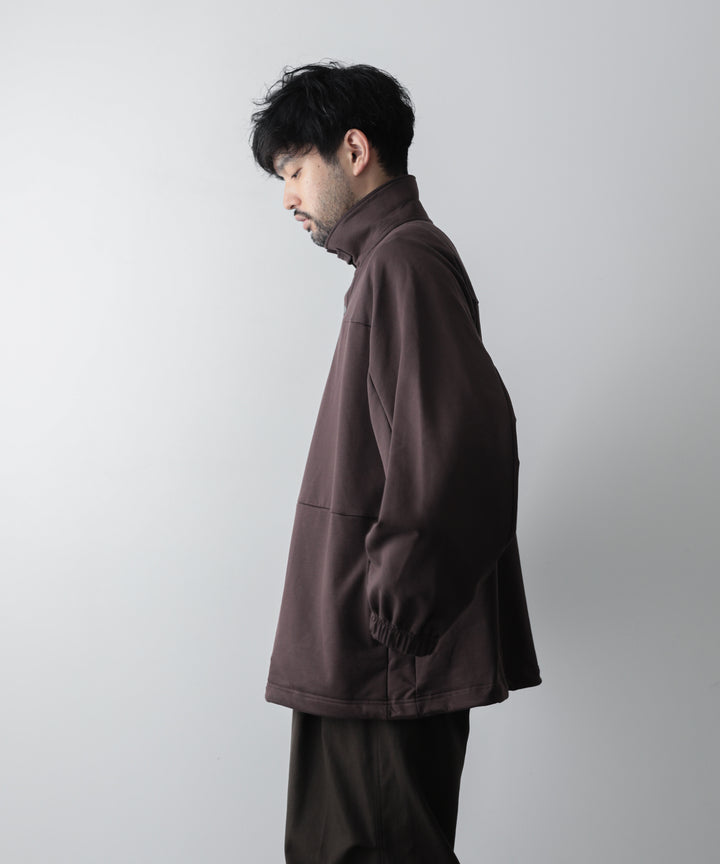 カネマサ通販【KANEMASA】SUPER FINE GAUGE LOOSE LONG SLEEVE POLO - BROWN