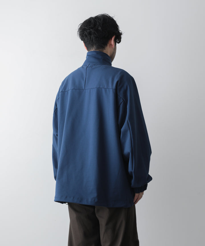 【KANEMASA】SUPER FINE GAUGE LOOSE LONG SLEEVE POLO - NAVY