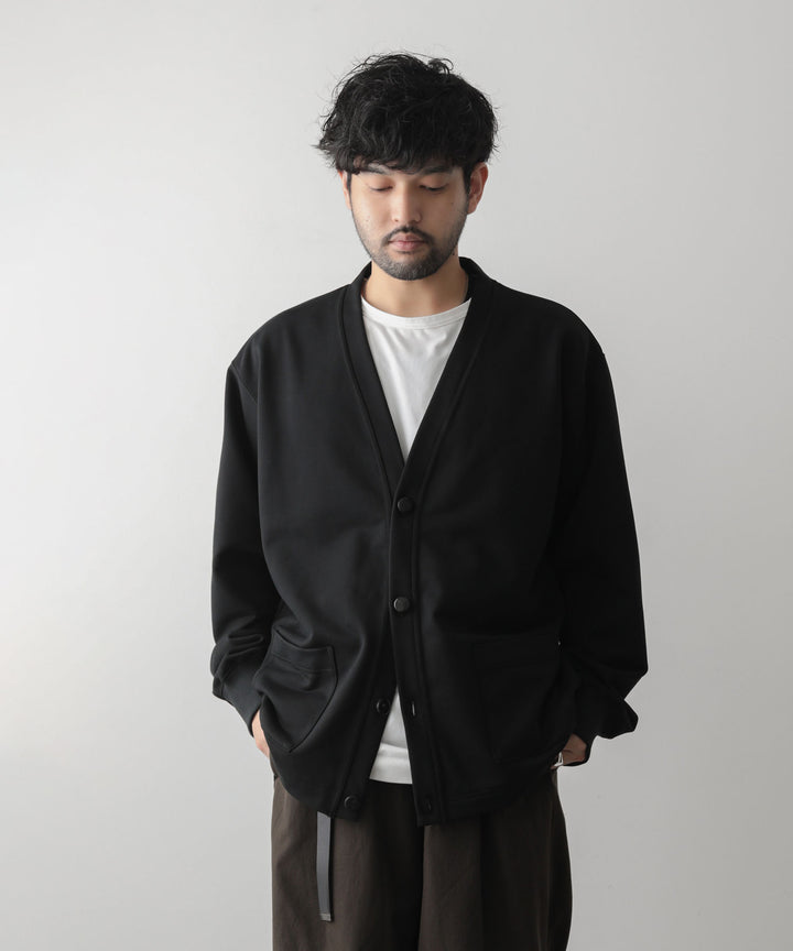 カネマサ通販【KANEMASA】SUPER FINE GAUGE CARDIGANのBLACK