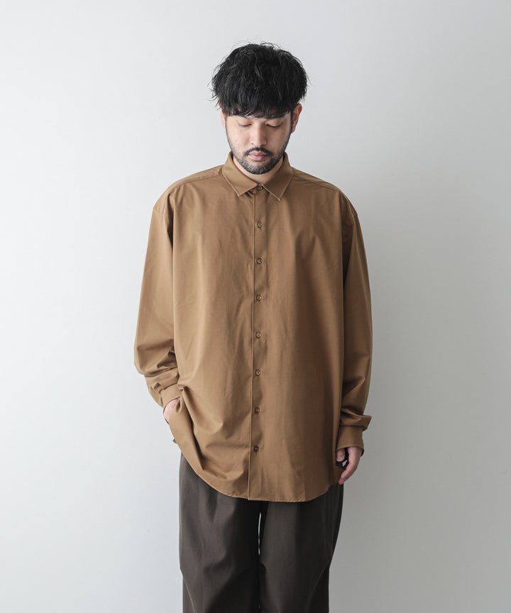 【KANEMASA】ROYAL OX DRESS KNIT SHIRT LOOSE FIT - COYOTE BROWN