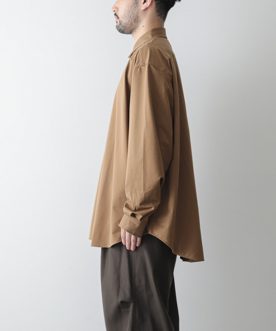 【KANEMASA】ROYAL OX DRESS KNIT SHIRT LOOSE FIT - COYOTE BROWN