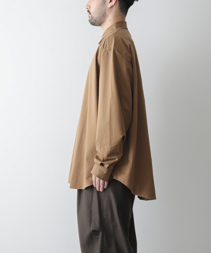 【KANEMASA】ROYAL OX DRESS KNIT SHIRT LOOSE FIT - COYOTE BROWN
