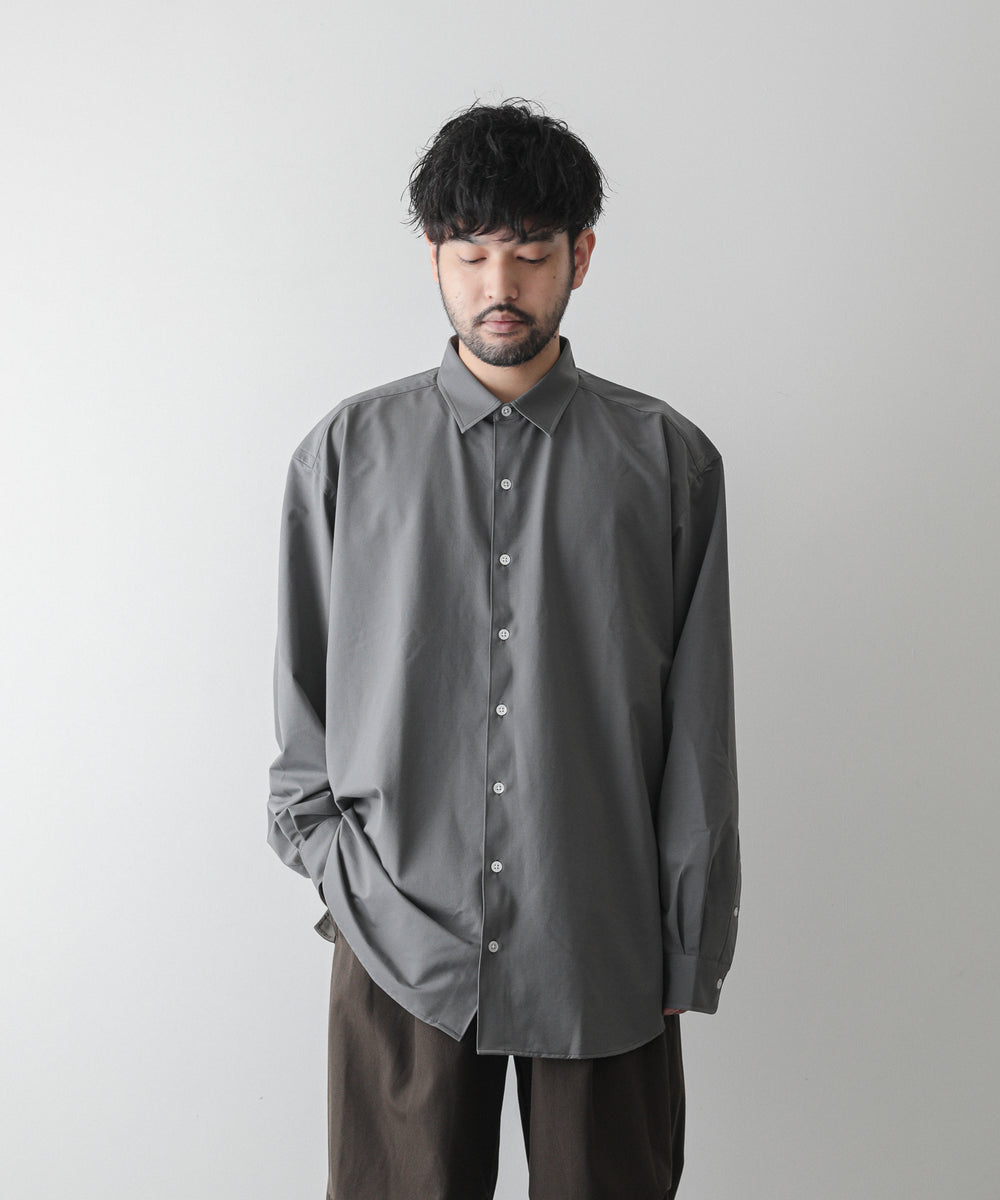 【KANEMASA】ROYAL OX DRESS KNIT SHIRT LOOSE FIT - GRAY